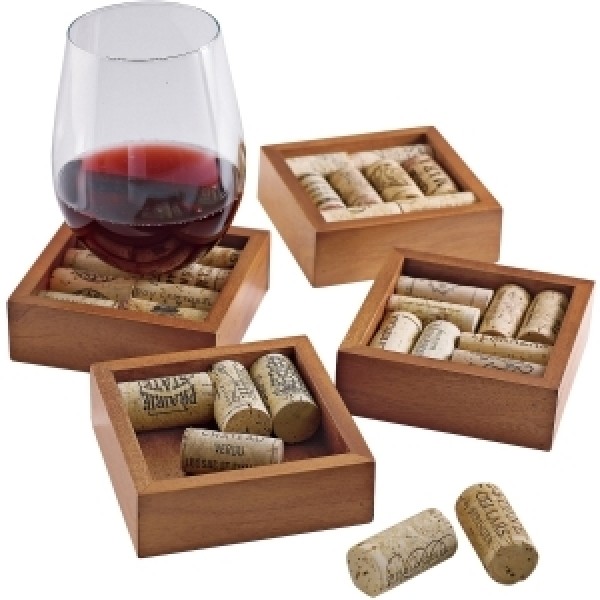 Wine Enthusiast Wine Cork Coasters Kit - Trivet